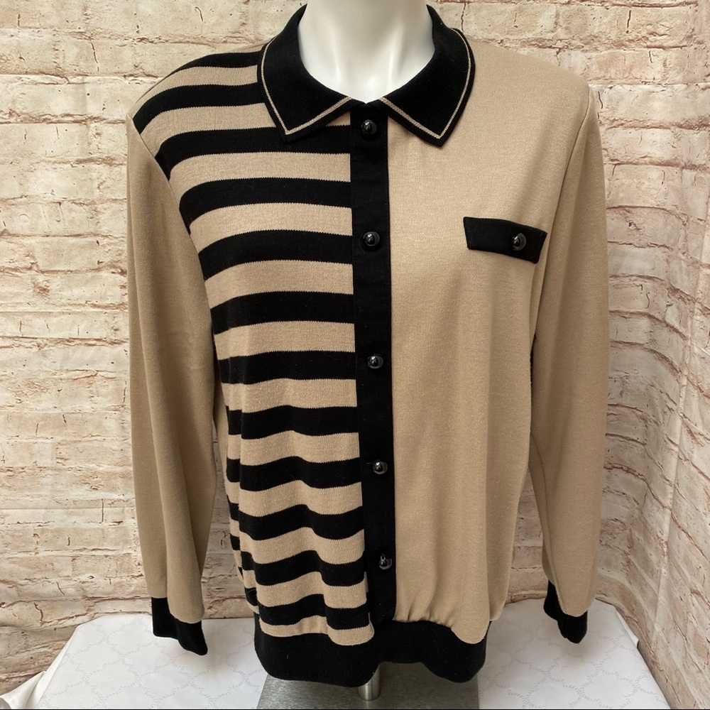 Vtg 80s 90s Cape Cod Sportswear Jersey Women's Polo Top Shirt Faux Buttons Med
